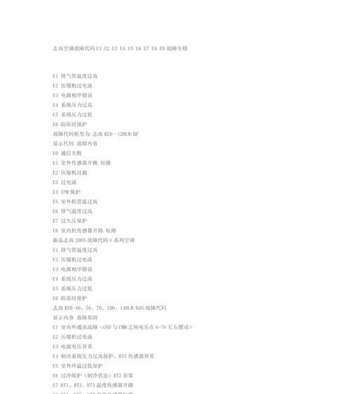 登牌空调E5故障分析及维修方法（解决E5故障的维修方法和技巧）